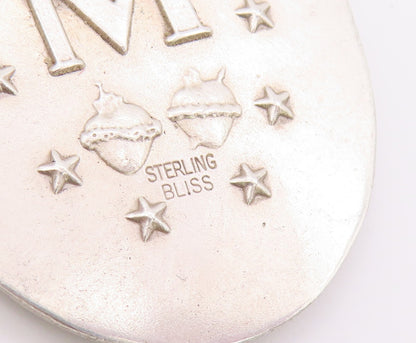 925 Sterling Silver Vintage Pendant BLISS St. Mary Miraculous Medal  PT26387