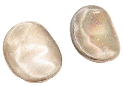 925 Sterling Silver  Vintage Minimalist Concave Clip Back Earrings  EG12353