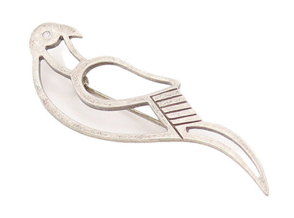 925 Sterling Silver Vintage Brooch Pin Cutout Bird Stencil  BP10882