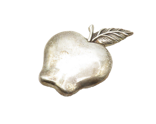 DE MATTEO 925 Sterling Silver  Vintage Apple Fruit Motif Brooch Pin  BP5467