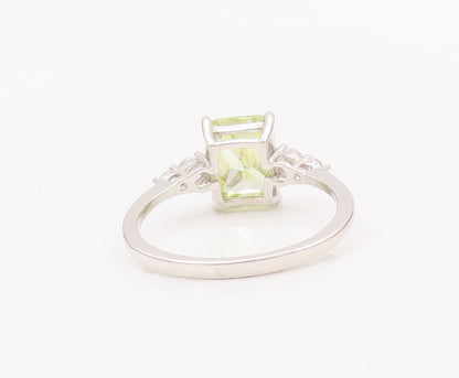 925 Sterling Silver Vintage Ring D'JOY Two Tone Square & Inlay CZ  Sz 8  RG28136