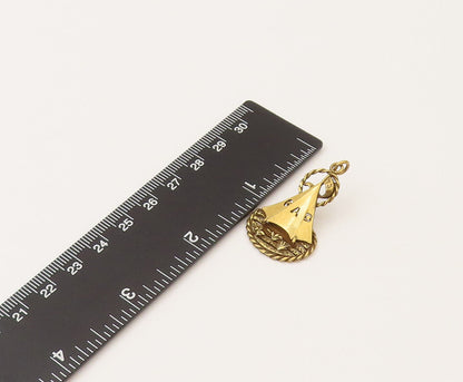 10K GOLD  Vintage 12 Biblical Tribes Of Gad Military Tent Pendant  GP583