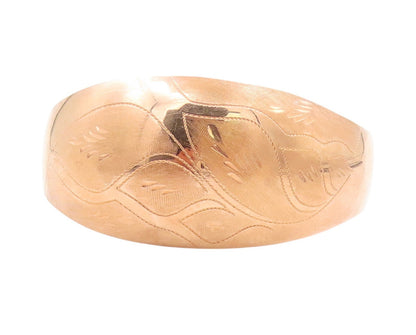 925 Sterling Silver Vintage Bracelet Brass Plated Leaves Etched Cuff  BT11071