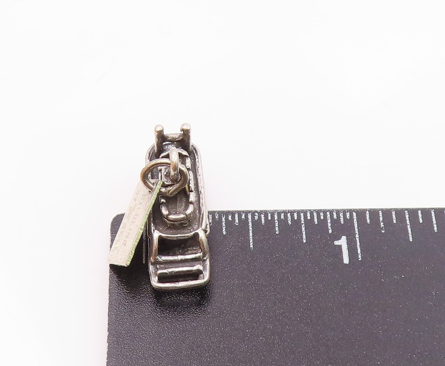 925 Sterling Silver  Vintage Sculpted Steamboat Charm Pendant  PT20413