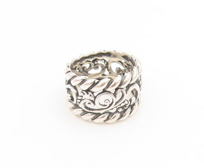 925 Sterling Silver Vintage Ring CAROLYN POLLACK Open Scroll Band  Sz 7  RG34687