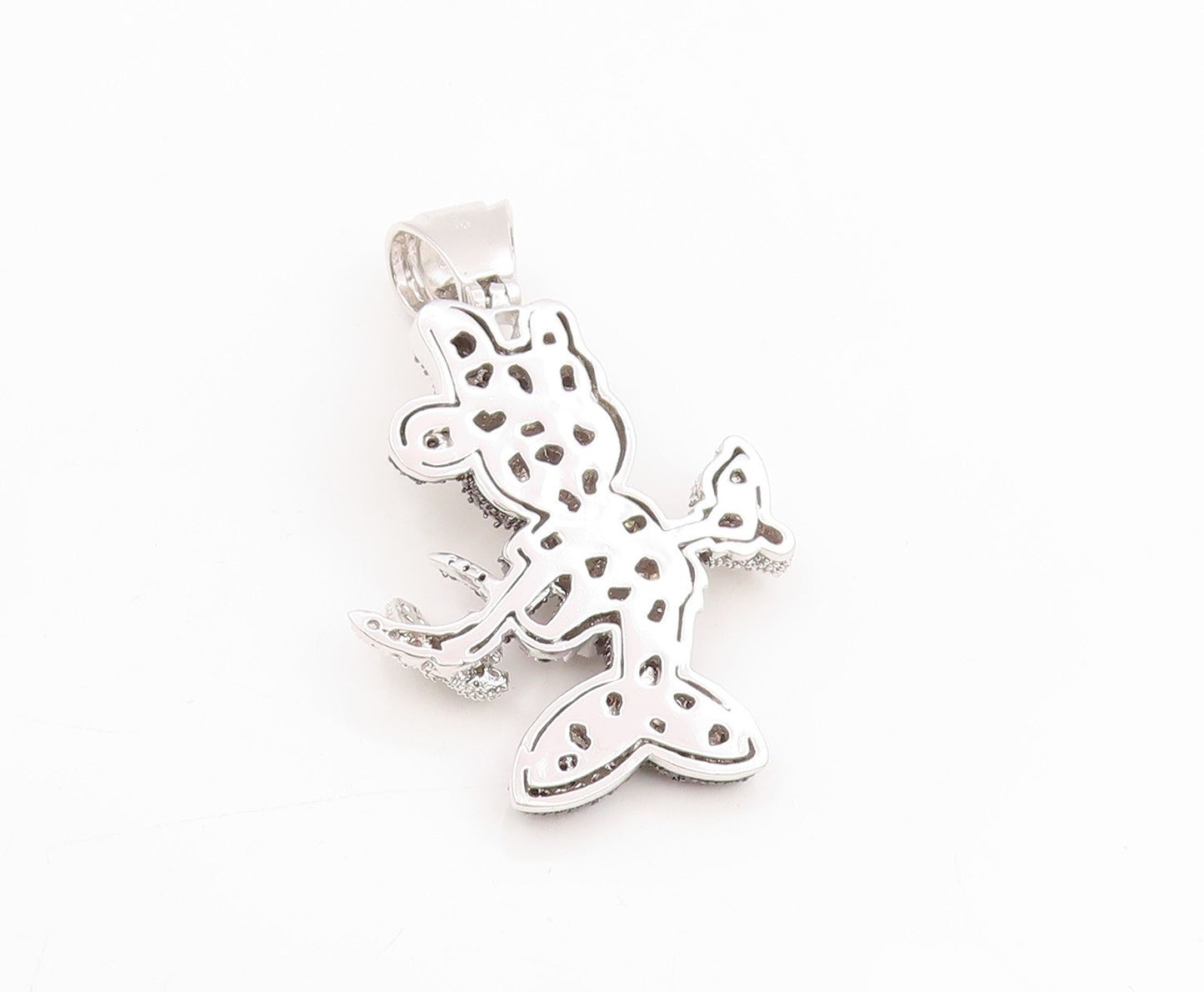 925 Sterling Silver Vintage Pendant Large CZ Cluster Minnie Mouse  PT25300