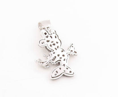 925 Sterling Silver Vintage Pendant Large CZ Cluster Minnie Mouse  PT25300