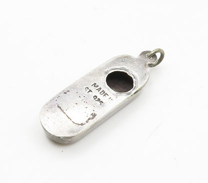925 Sterling Silver  Vintage Dark Tone Swirl Twist Hollow Pendant  PT12139