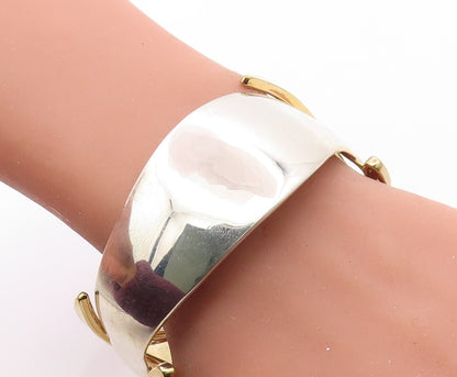 RLM STUDIO 925 Sterling Silver  Vintage Polished 2 Tone Bangle Bracelet BT2709