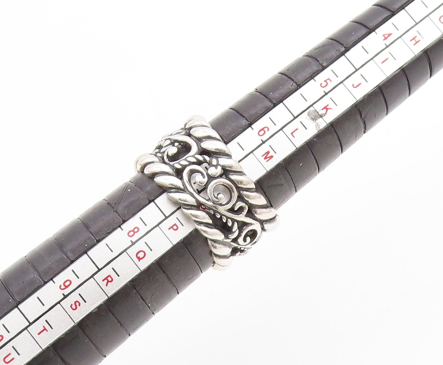 925 Sterling Silver Vintage Ring CAROLYN POLLACK Open Scroll Band  Sz 7  RG34687