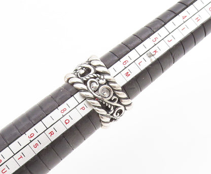925 Sterling Silver Vintage Ring CAROLYN POLLACK Open Scroll Band  Sz 7  RG34687