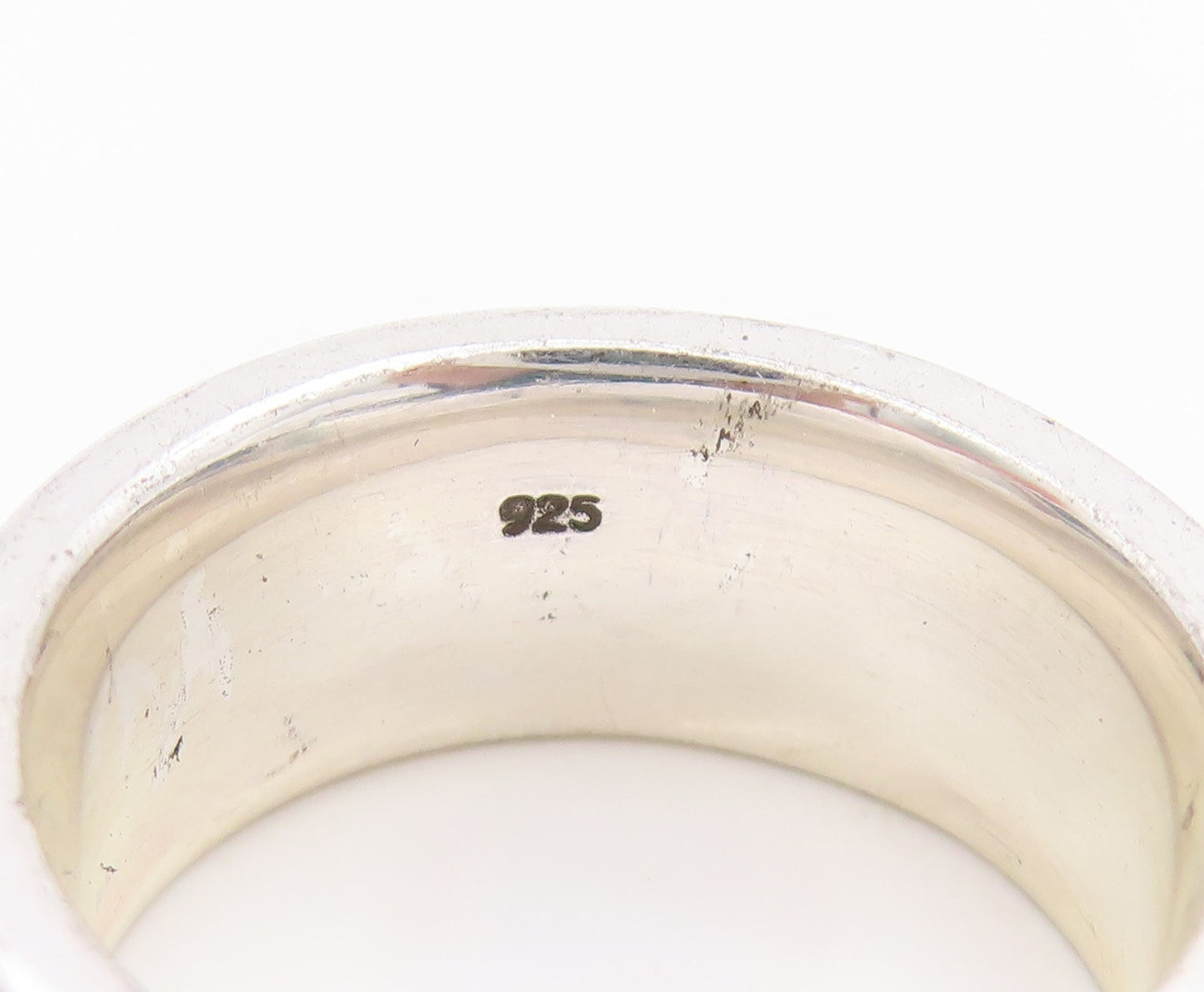 925 Sterling Silver Vintage Ring Chunky Multi Row Beaded Wide Band Sz 7 RG34654