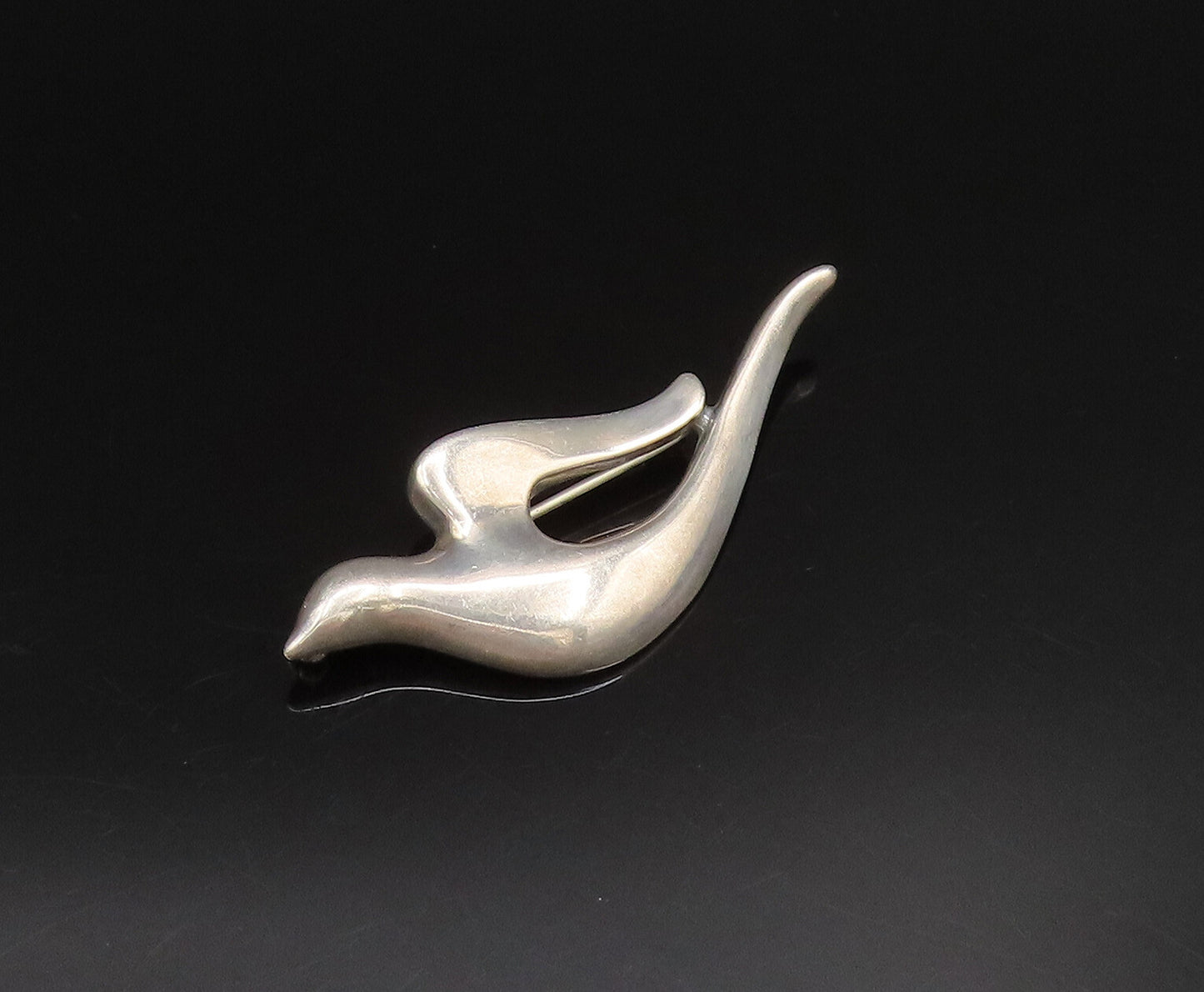 JAMES AVERY 925 Sterling Silver Vintage Minimalist Dove Bird Brooch Pin BP9793