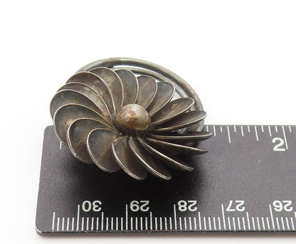 925 Sterling Silver Vintage Brooch GEORG JENSEN DENMARK Floral Design  BP11862
