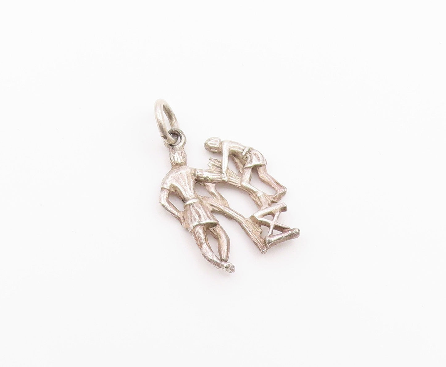 925 Sterling Silver  Vintage Fifth Commandment Religious Pendant  PT16729