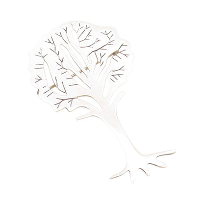 925 Sterling Silver Vintage Brooch Pin Solid Designer Cutout Tree  BP11685