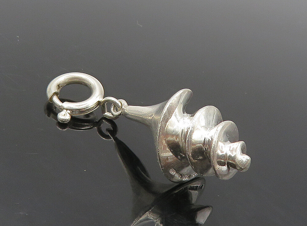 RLM STUDIO 925 Sterling Silver  Vintage Shiny Spiral Sea Shell Pendant  PT6953