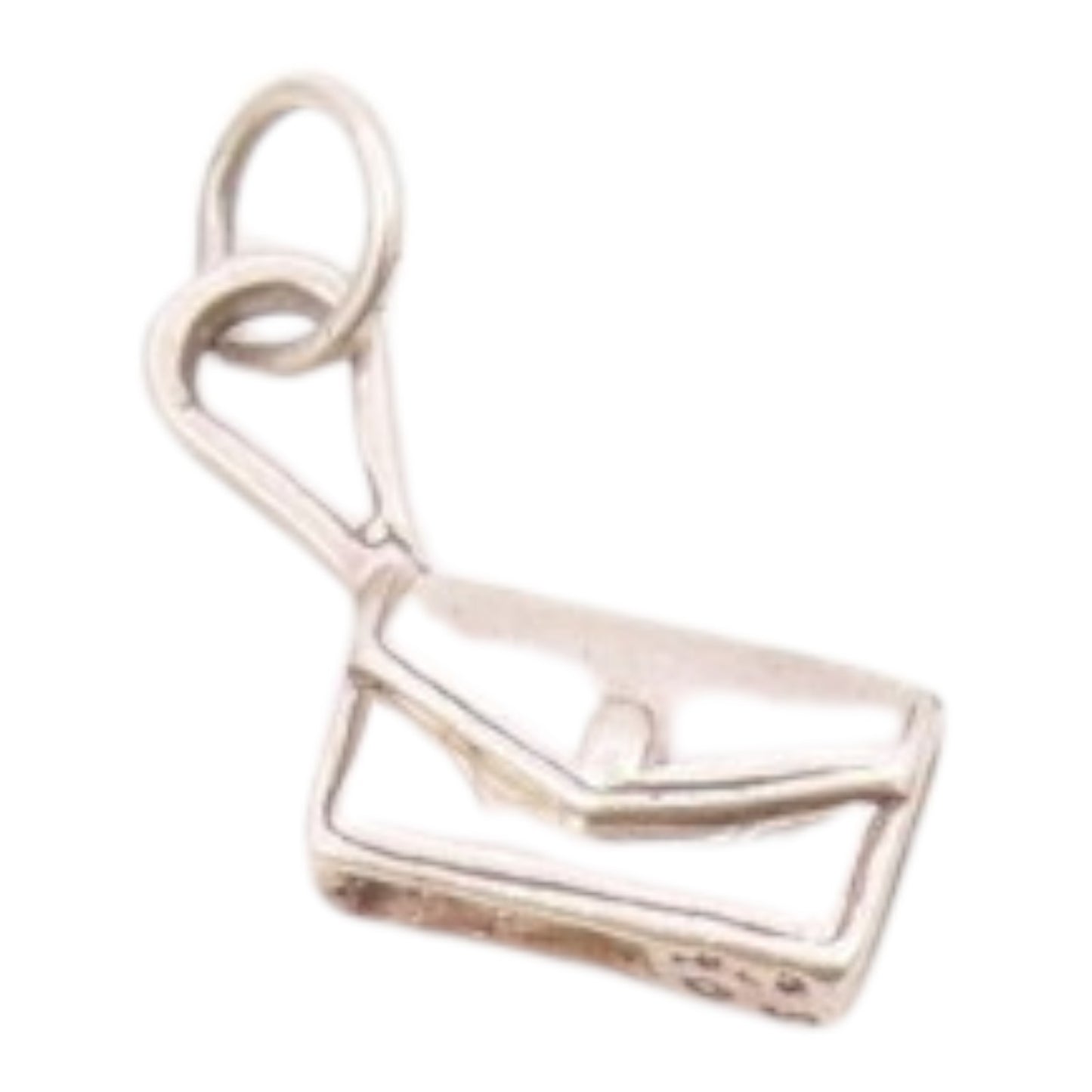925 Sterling Silver  Vintage Shiny Petite Purse Motif Drop Pendant  PT17817