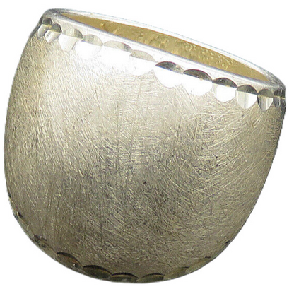 EURSA 925 Sterling Silver  Vintage Diamond Cut Border Band Ring Sz 8  RG17717