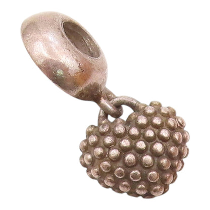 925 Sterling Silver  Vintage Beaded Heart For Mother Charm Pendant  PT21572