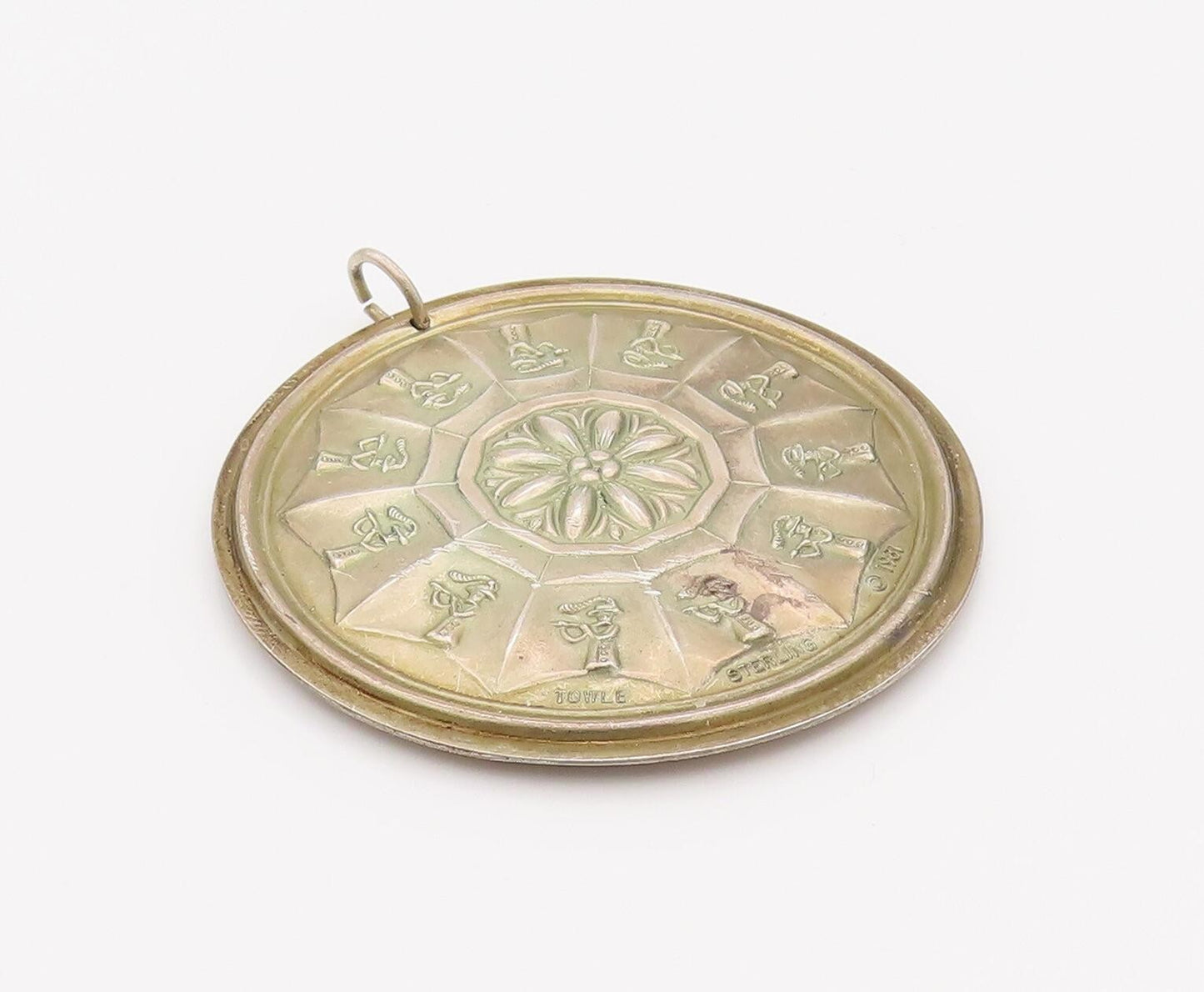 TOWLE 925 Sterling Silver Vintage 12 Days Christmas Pendant PT22077