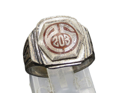 925 Sterling Silver  Vintage Antique Enamel 1962 Class Ring Sz 6  RG20987