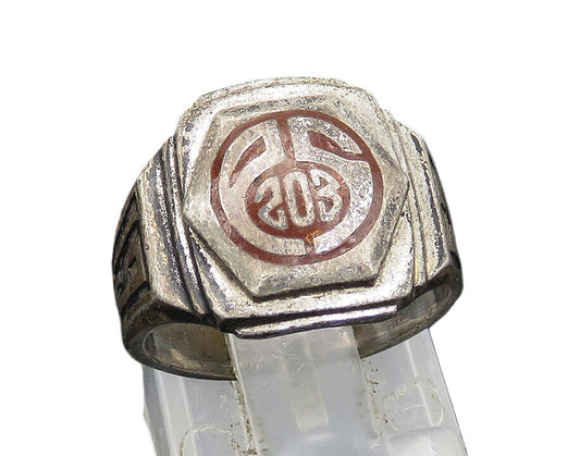 925 Sterling Silver  Vintage Antique Enamel 1962 Class Ring Sz 6  RG20987