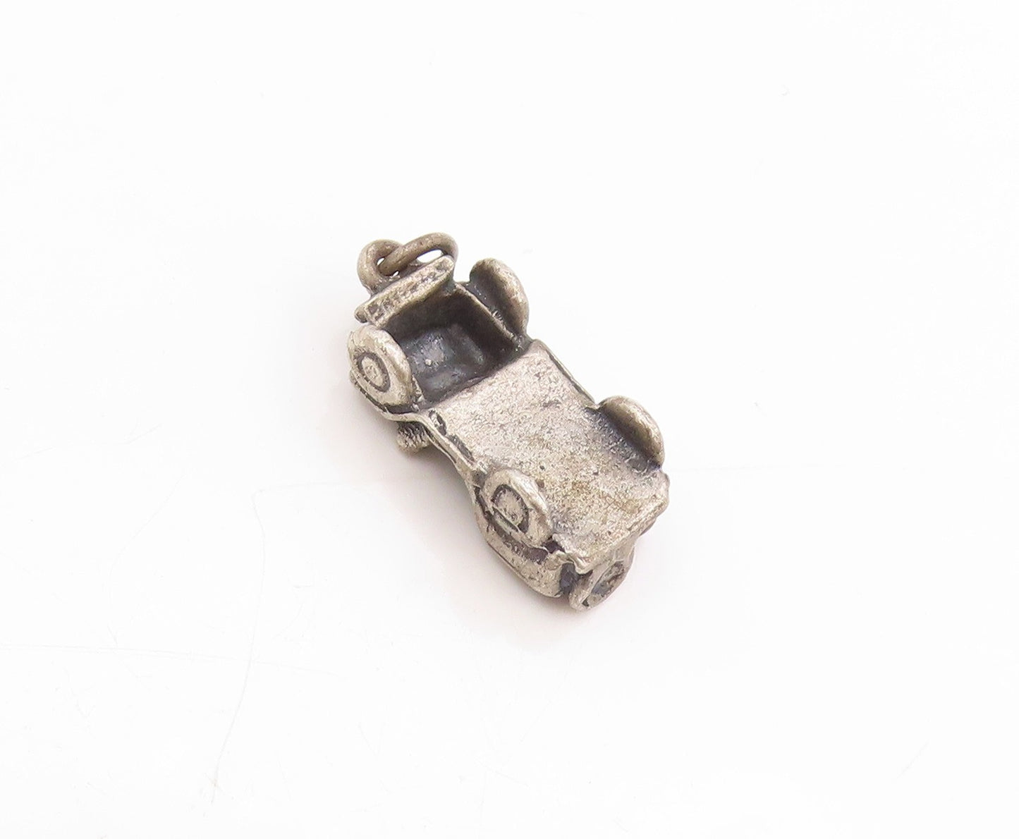 925 Sterling Silver Vintage Pendant Dark Tone Willys Military Jeep Charm PT25128