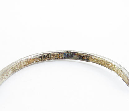 MEXICO 925 Sterling Silver  Vintage Petite Smooth UShape Cuff Bracelet BT2684