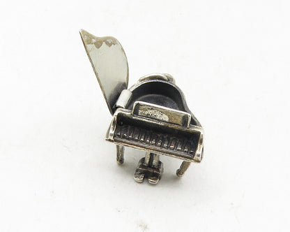 BEAU 925 Sterling Silver  Vintage Dark Tone Grand Piano Pendant (OPENS) PT6963