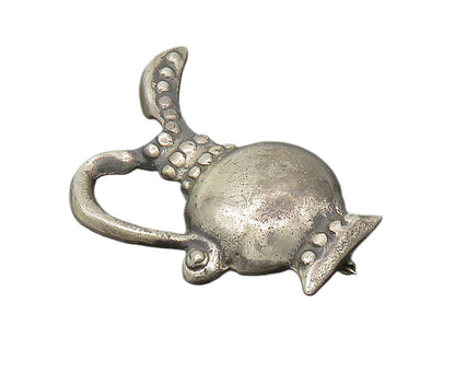 925 Sterling Silver  Vintage Antique Dark Tone Pitcher Vase Brooch Pin  BP6699