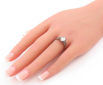 925 Sterling Silver Vintage Ring Minimalist Marquise Cut CZ  Sz 8 RG32991