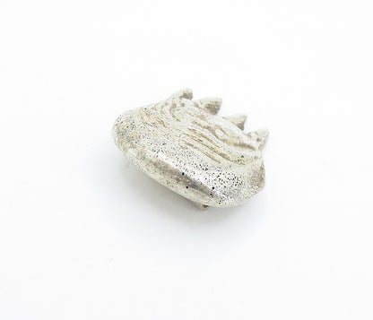 925 Sterling Silver  Vintage Antique Sculpted Abstract Slide Pendant  PT4086