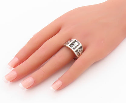 925 Sterling Silver Vintage Ring Solid Carved Kokopelli  Sz 5  RG32292