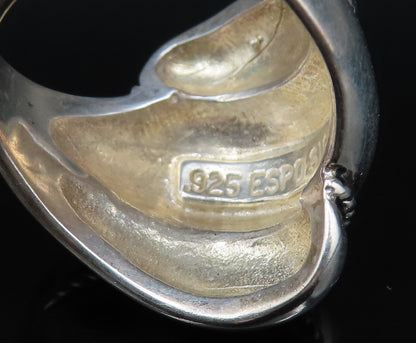 ESPO SIG 925 Sterling Silver Vintage Scalloped Rope Twist Dome Ring Sz 8 RG26063