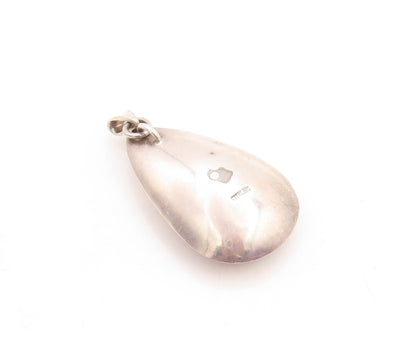 925 Sterling Silver Vintage Pendant Designer Large Cabochon Amethyst  PT23770