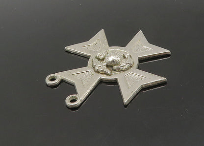 925 Sterling Silver  Vintage United States Military Badge Pendant  PT17063