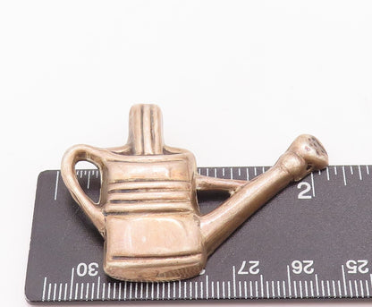 925 Sterling Silver Vintage Pendant MEXICO Carved Plant Watering Jug  PT22948