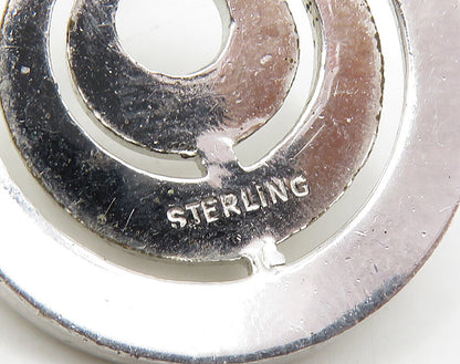 925 Sterling Silver  Sparkling Graduating Circles Non Pierce Earrings  EG8251
