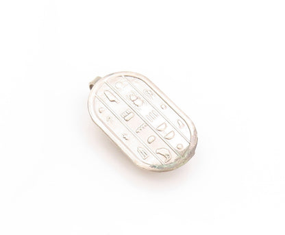 925 Sterling Silver Vintage Pendant Solid 3D Scarab Design Cutout  PT23970