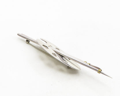 MEXICO 925 Sterling Silver  Vintage Painter's Palette Art Brooch Pin  BP4110