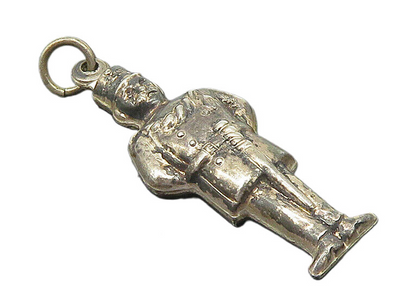 925 Sterling Silver  Vintage Toy Solider With Sword Charm Pendant  PT20280
