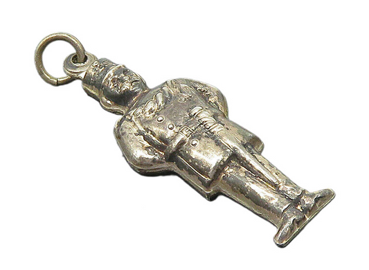 925 Sterling Silver  Vintage Toy Solider With Sword Charm Pendant  PT20280