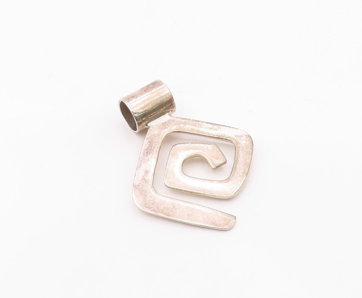 SILPADA 925 Sterling Silver  Vintage Shiny Spiral Modernist Pendant  PT19771