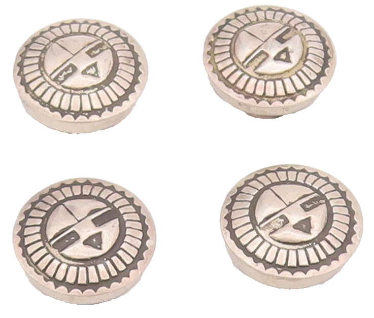925 Sterling Silver Vintage Button Cover NAVAJO Solid Happy Sun Etched  TR3699