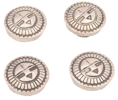 925 Sterling Silver Vintage Button Cover NAVAJO Solid Happy Sun Etched  TR3699