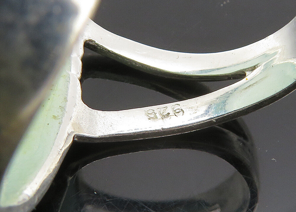 925 Sterling Silver  Vintage Faceted Chalcedony Cocktail Ring Sz 6.5  RG21866