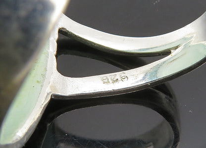 925 Sterling Silver  Vintage Faceted Chalcedony Cocktail Ring Sz 6.5  RG21866