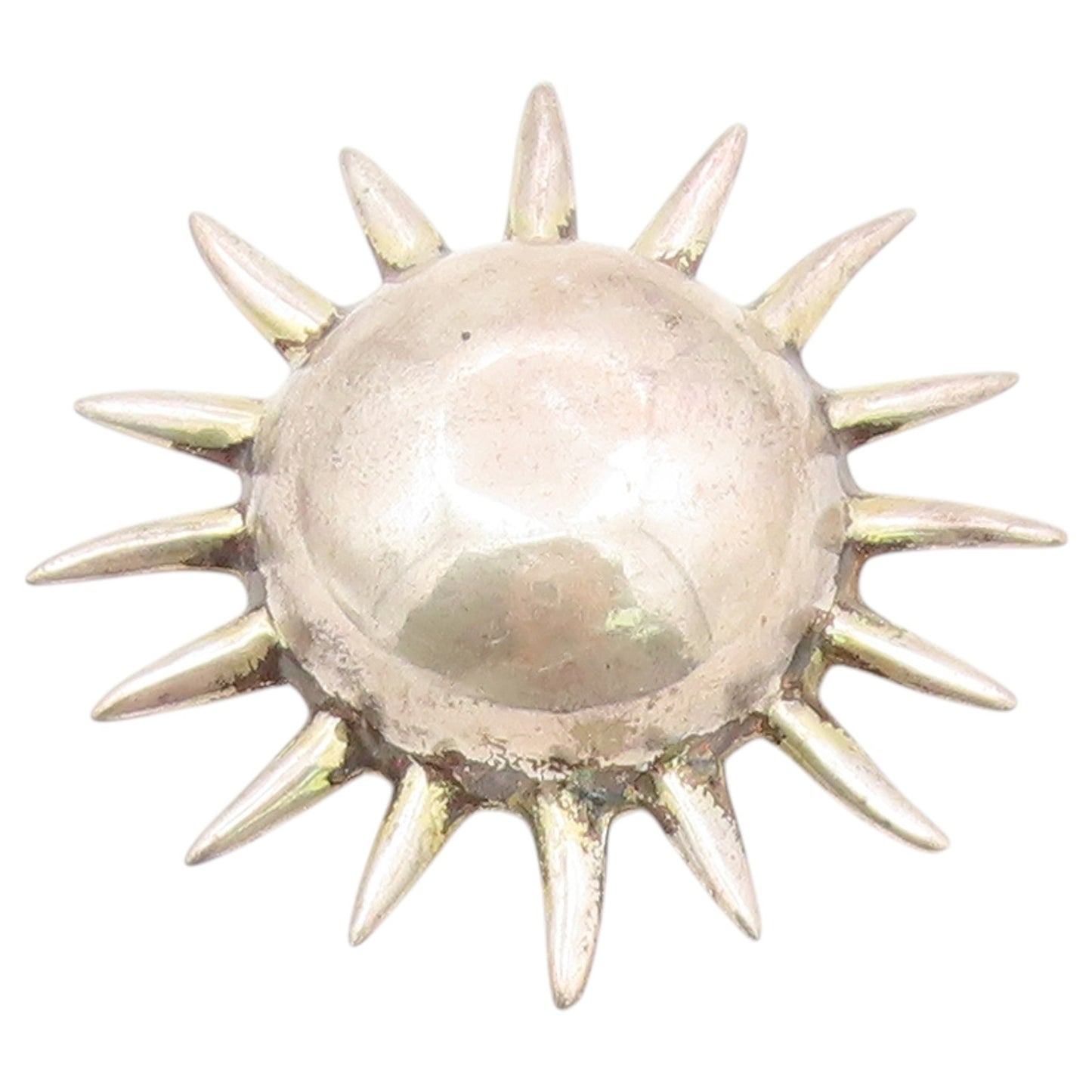 925 Sterling Silver Vintage Brooch Pin Modernist Celestial Sunburst  BP12619