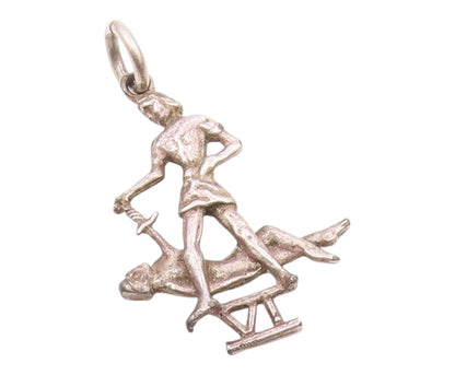 925 Sterling Silver  Vintage Sixth Commandment Religious Pendant  PT16728